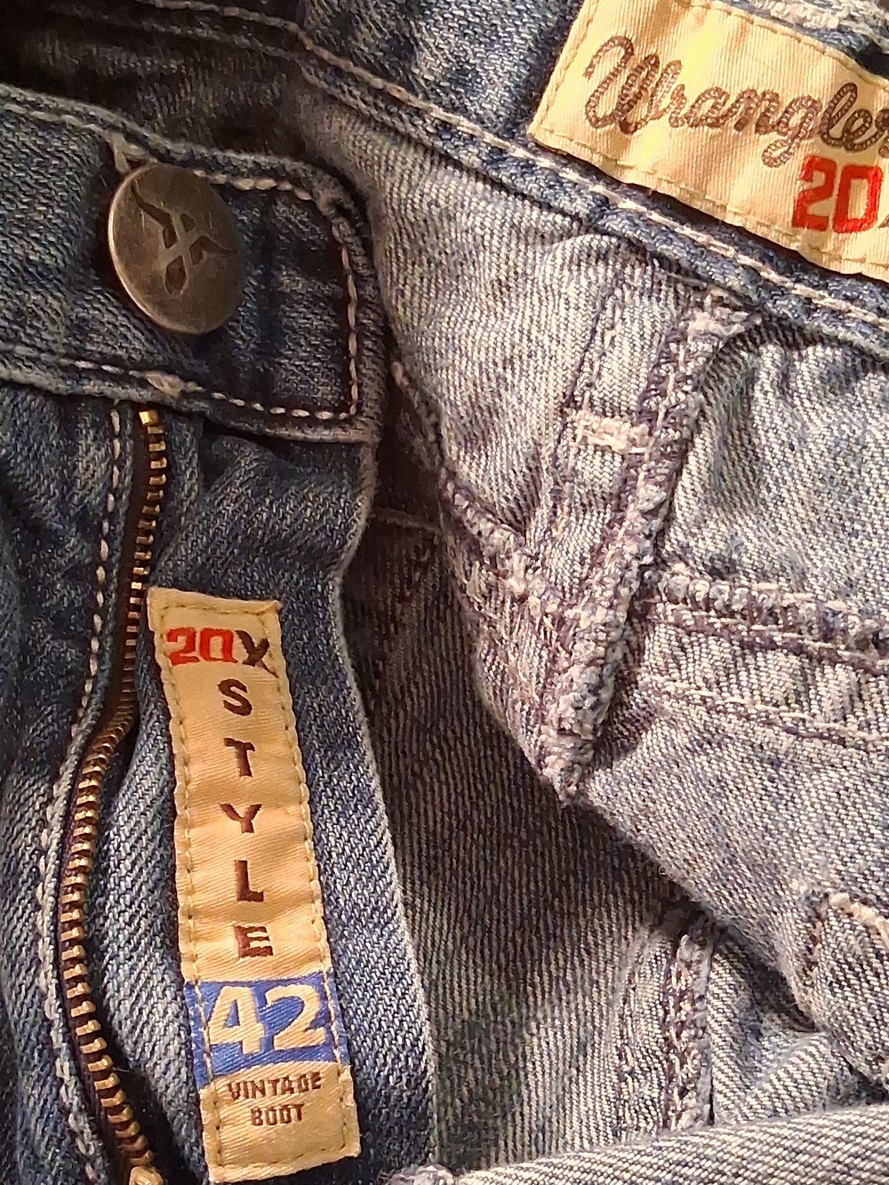 Wrangler 20X Style Vintage Boot Jeans in Light Blue
